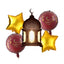 Ramzan Kareem Brown Foil Balloon Set - 5 pcs
