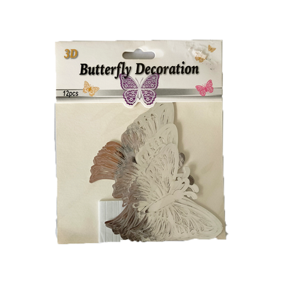 Silver 3D Butterfly Decoration