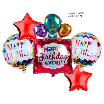 HBD Gift Style Foil Balloons - Red