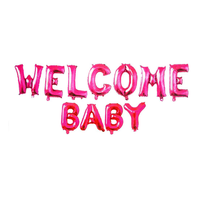 Welcome Baby Foil Balloon - Pink