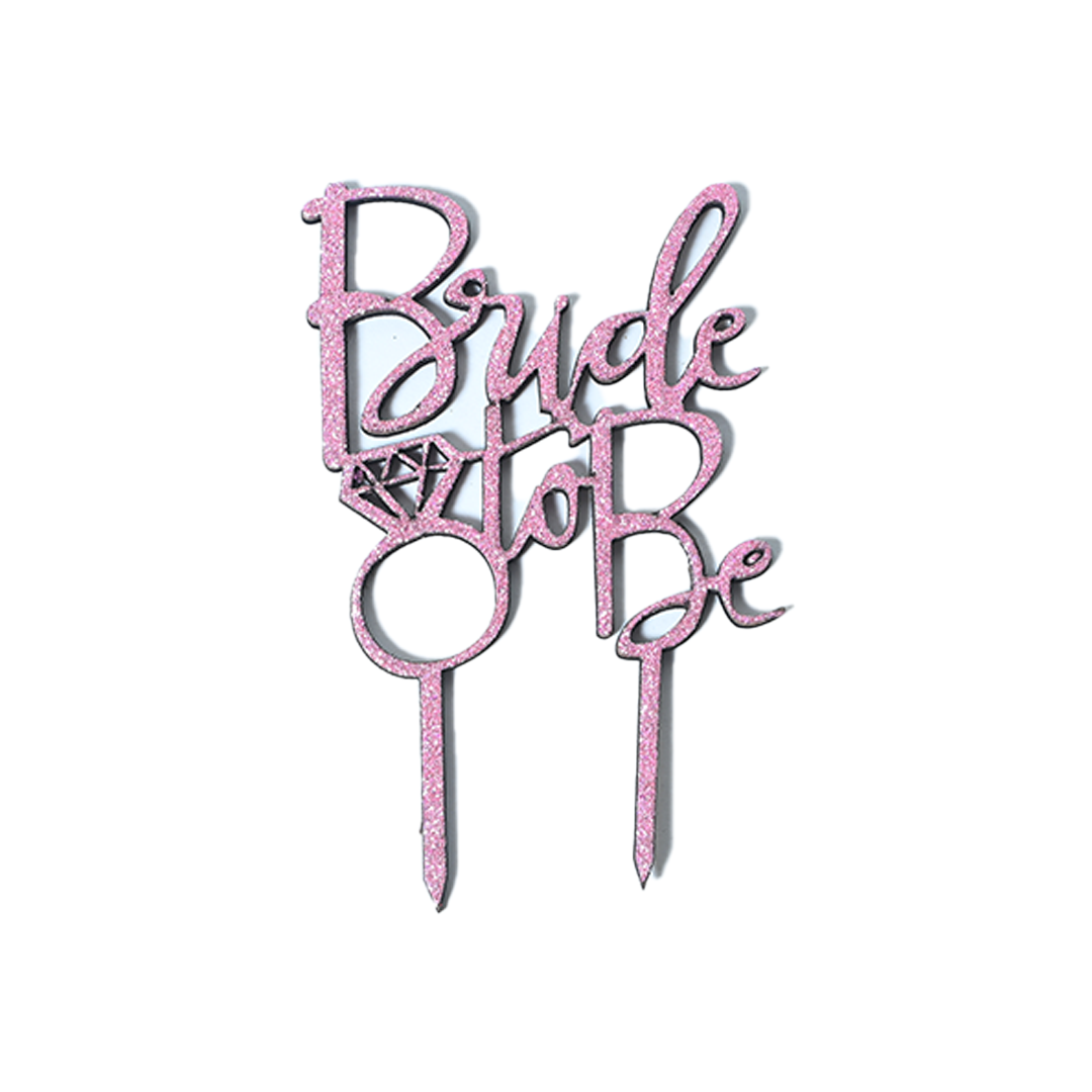 Glitter Pink Cake Topper