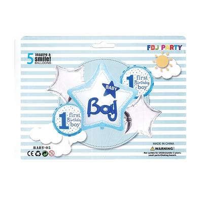 Baby Boy 1st Birthday Balloon Set
