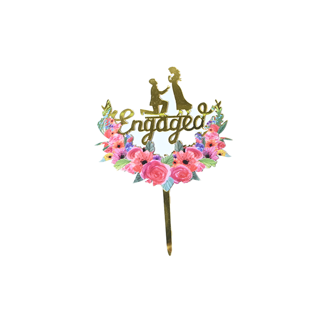 Engaged Cake Topper