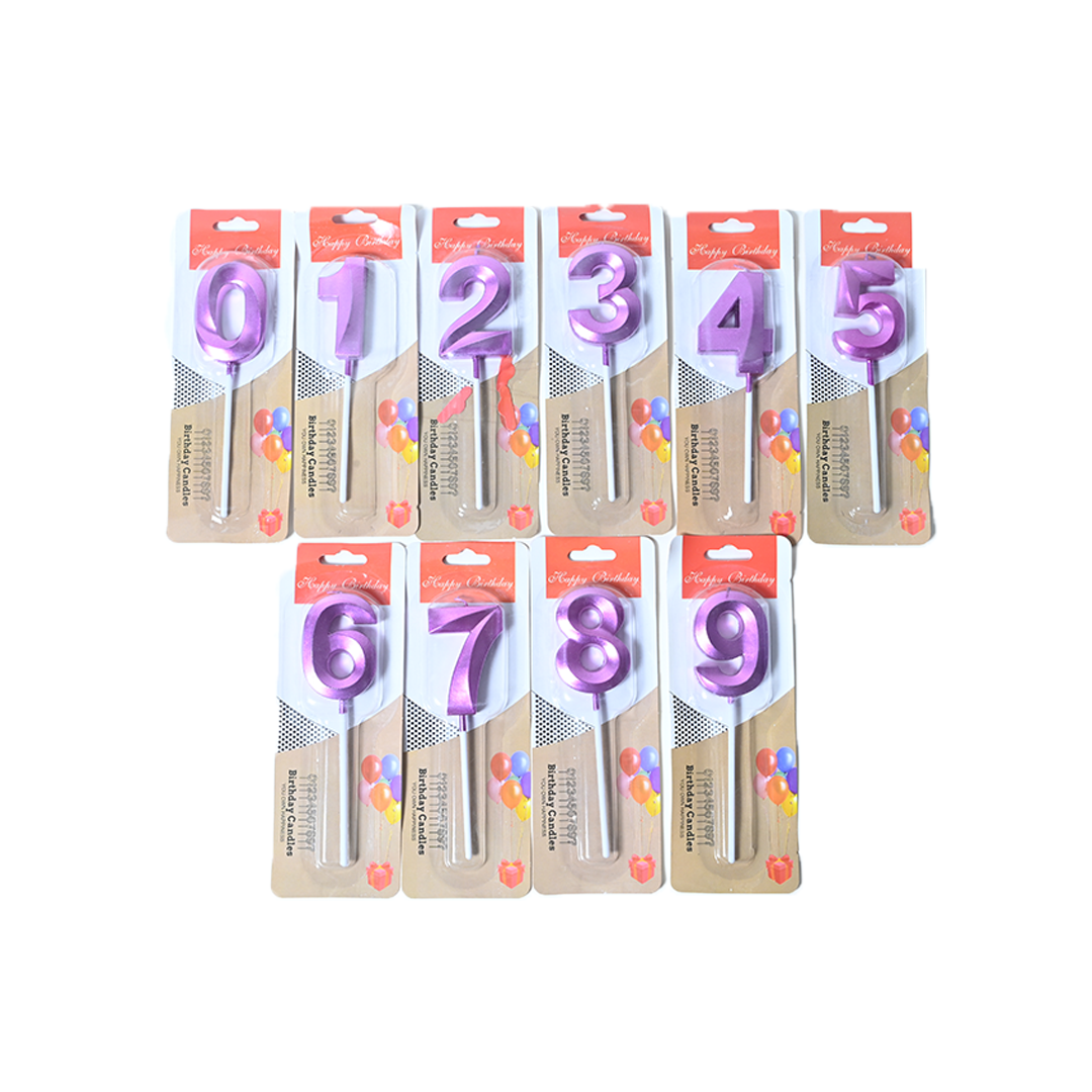 3D Candles Purple