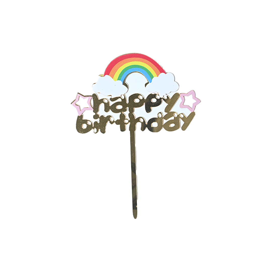 Rainbow Clouds Cake Topper