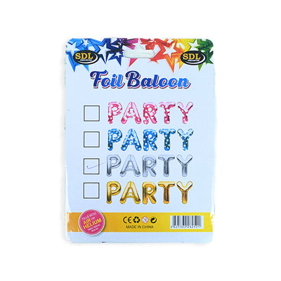 Party Text foil Balloons