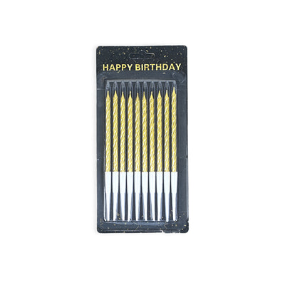 10 pcs Golden Pencil Candles