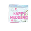 Pink With White Hearts Happy Wedding Foil Balloon