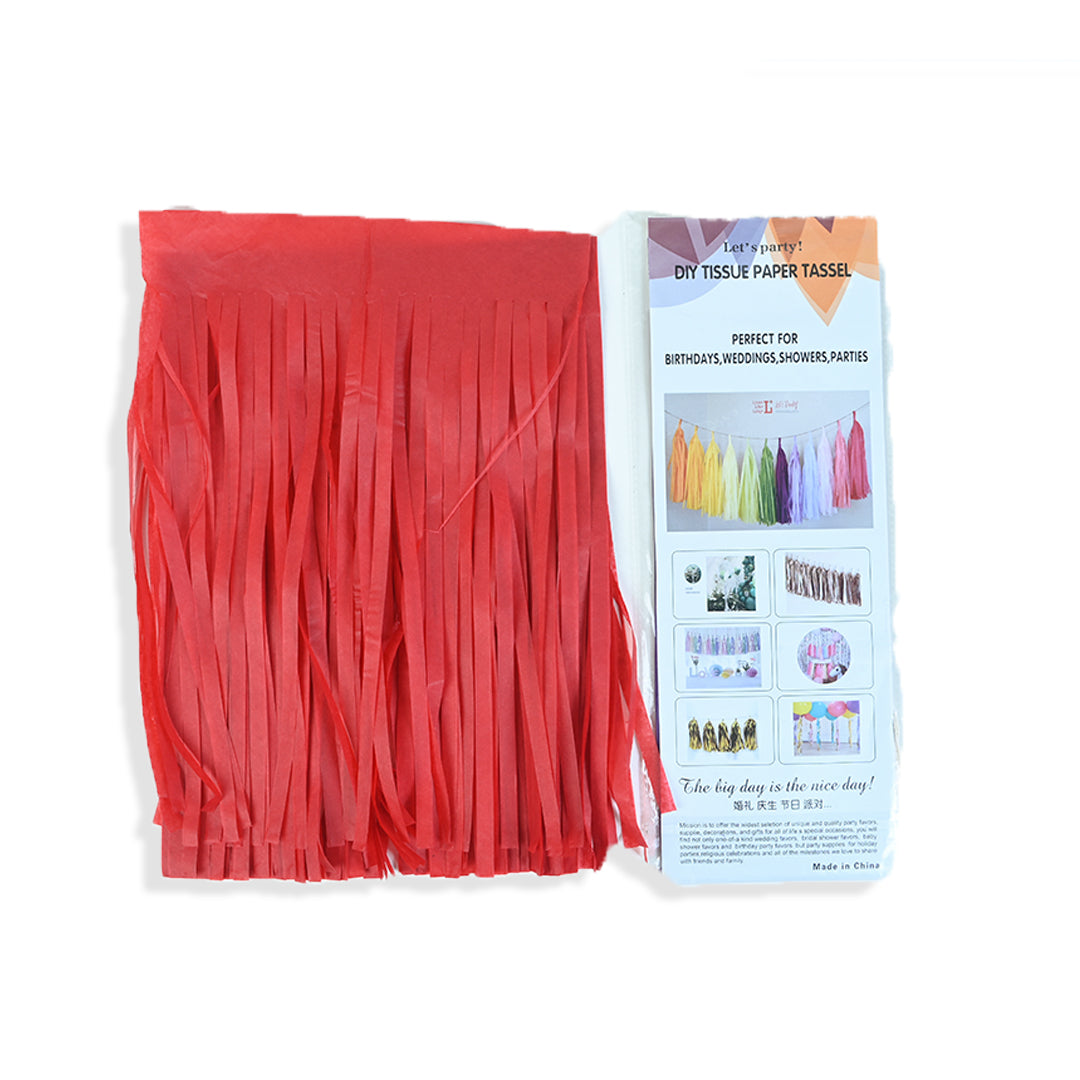 Tissue Tassels - Red