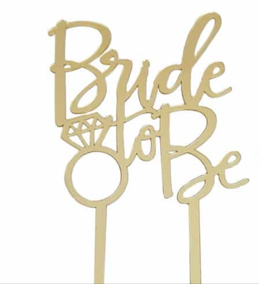 Golden Bride To Be Cake Topper