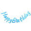 Happy Birthday Blue Glitter Banner