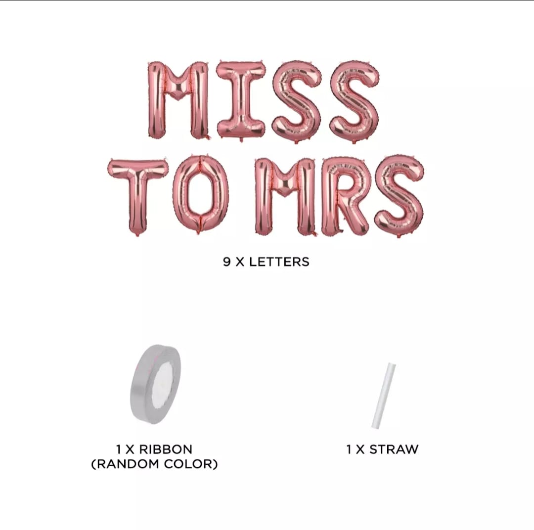 Miss to Mrs Foil Balloon - Bridal Shower