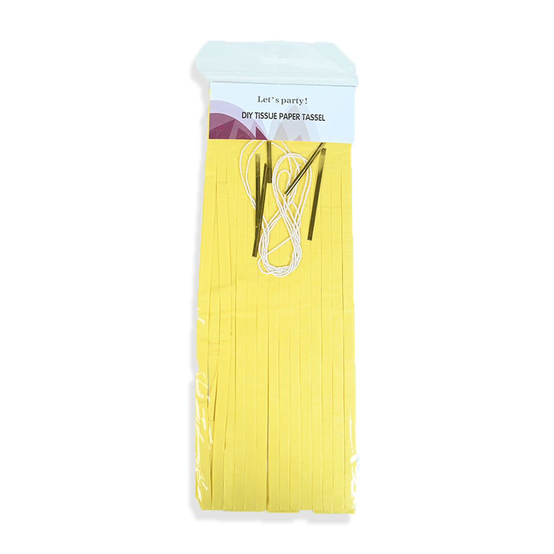 Tissue Tassels - Yellow