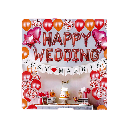 Happy Wedding Just Married Theme Set