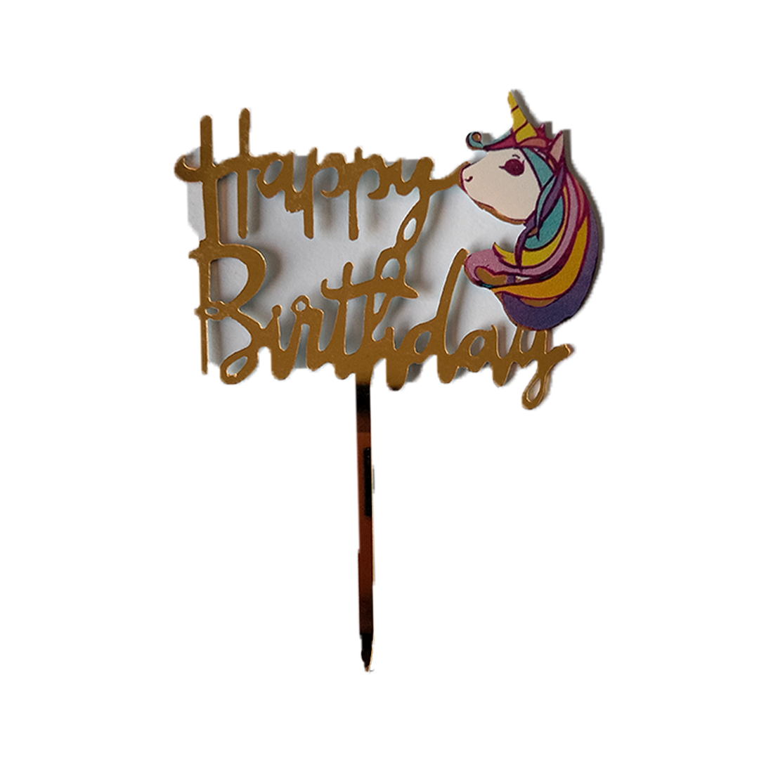 White Unicorn Cake Topper