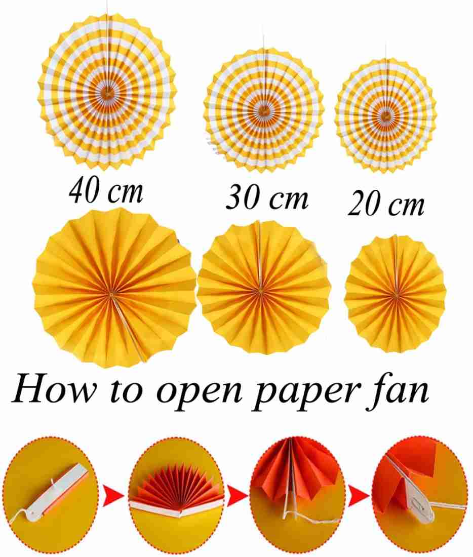 Multi Color Paper Fan set